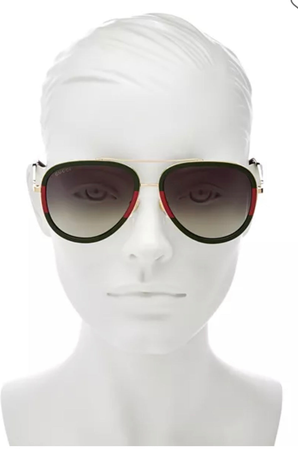 Brow Bar Aviator Sunglasses, 57mm