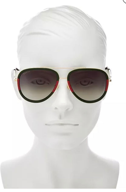 Brow Bar Aviator Sunglasses, 57mm